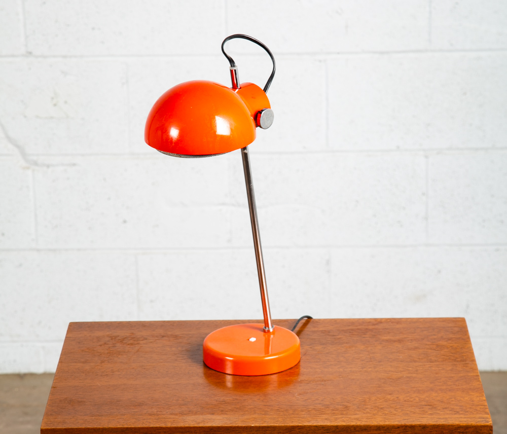 Mid Century Modern Office Lamp Orange Lightolier Adjustable 1972 Task Vintage NM - Image 5
