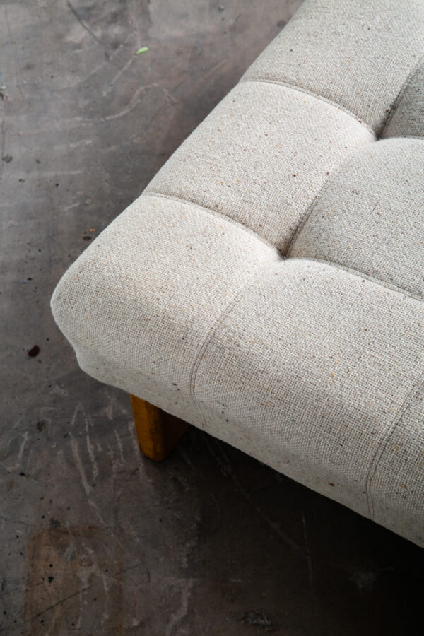 Mid Century Danish Modern Daybed Wool Tufted Dux Oak Wood White Denmark Sweden - Image 7