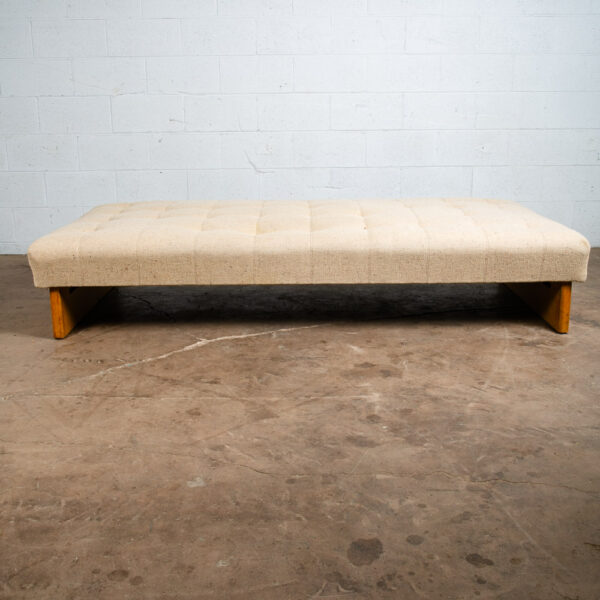 Mid Century Danish Modern Daybed Wool Tufted Dux Oak Wood White Denmark Sweden - Image 3