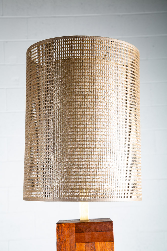 Mid Century Modern Table Lamp Solid Teak Wood Round Sculptural Tested Studio Mcm - Image 4