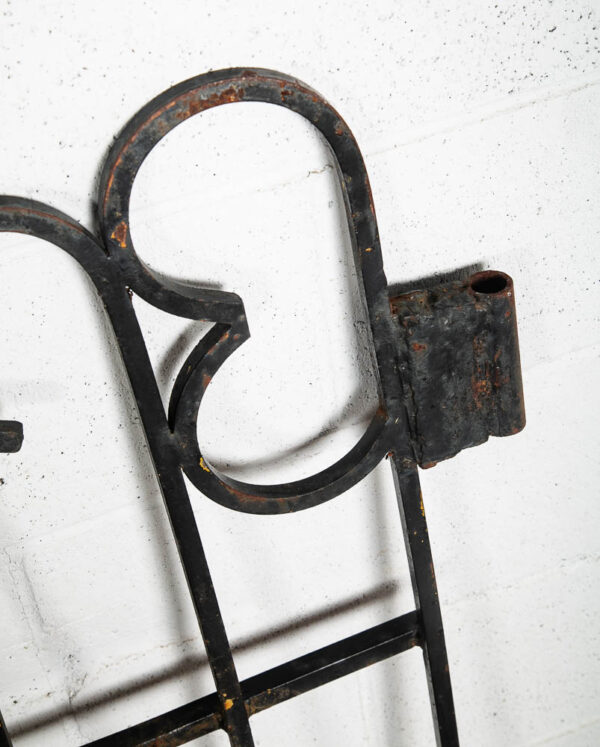 Mid Century Modern Metal Gate Wrought Iron Entrance Black 1960s Architectural - Image 10