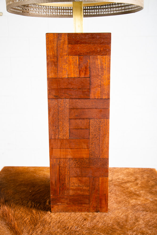 Mid Century Modern Table Lamp Solid Teak Wood Round Sculptural Tested Studio Mcm - Image 3