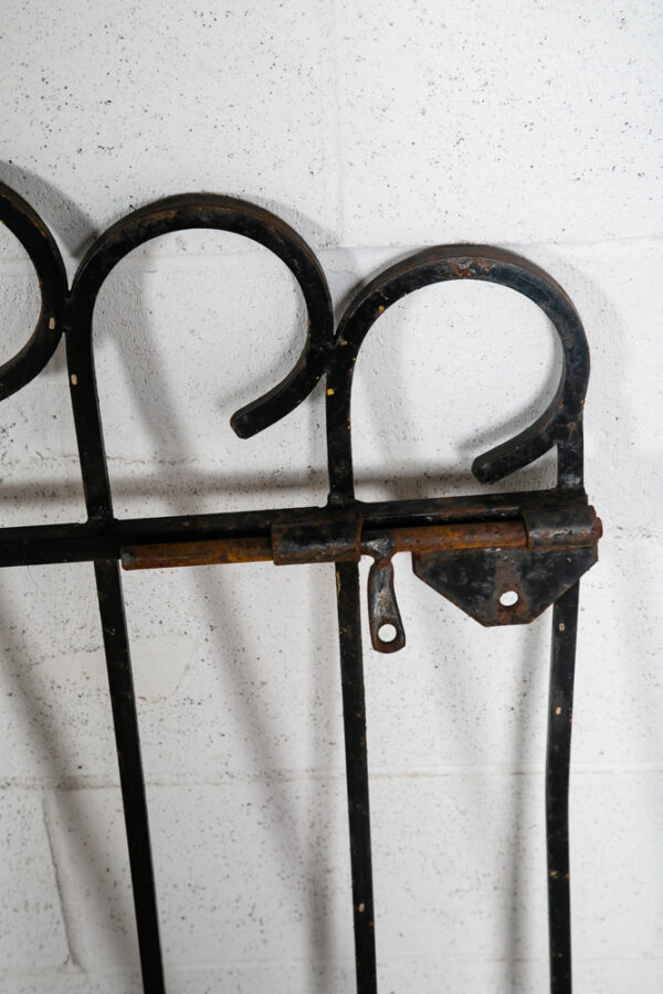 Mid Century Modern Metal Gate Wrought Iron Entrance Black 1960s Architectural - Image 11