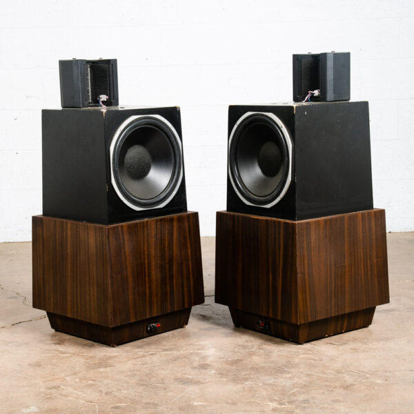 Mid Century Modern Speakers ESS AMT 1B Walnut Vintage Speaker Floor 2 Way Pair - Image 5