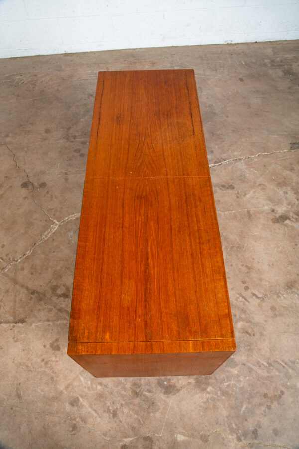 Mid Century Danish Modern Stereo Console Minerva Teak Record Player Hifi Cabinet - Image 7
