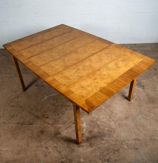 Mid Century Modern Dining Table Olive Burl Ash Martinsville Extension 2 Leaf Mcm
