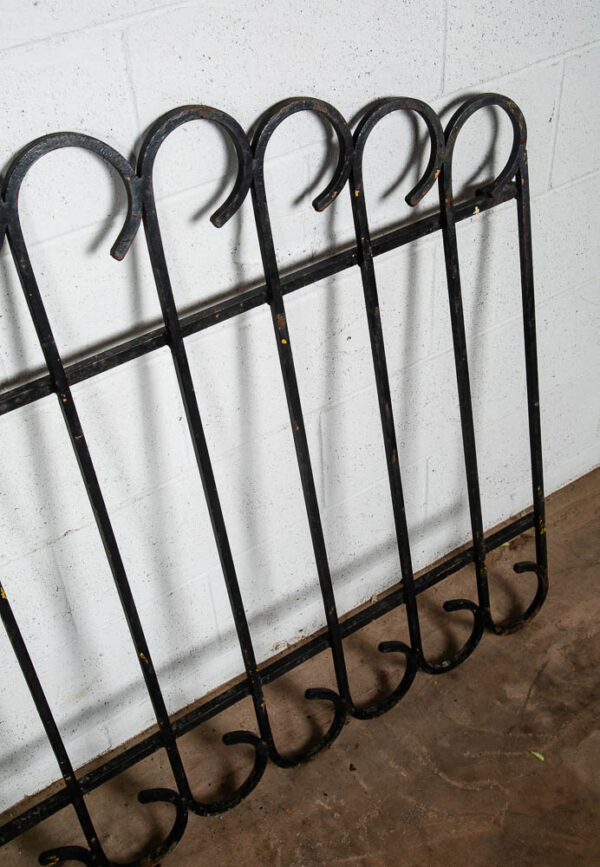 Mid Century Modern Metal Gate Wrought Iron Entrance Black 1960s Architectural - Image 9