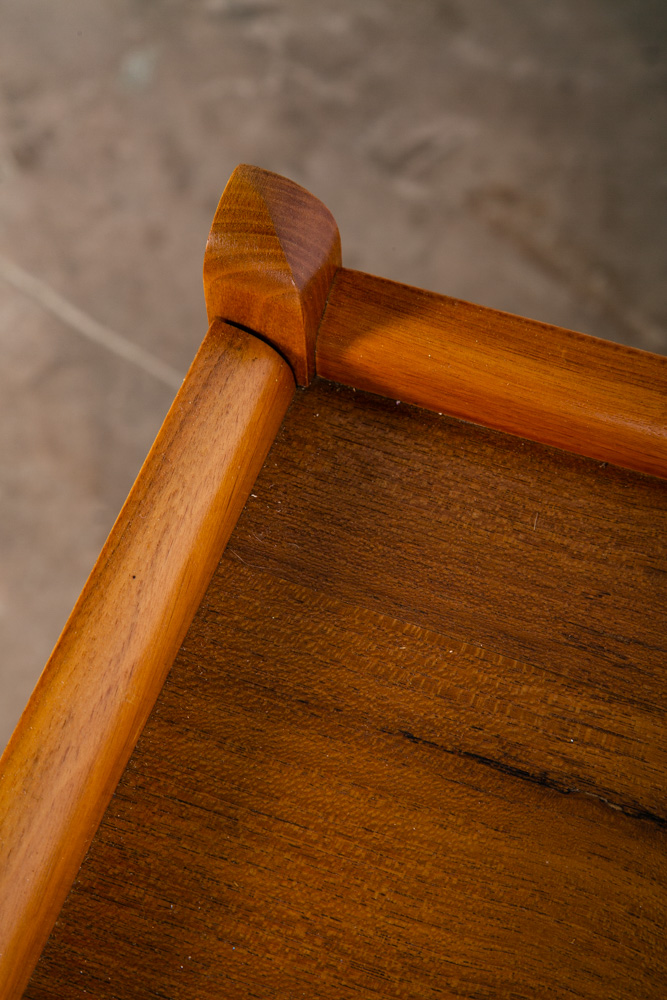 Mid Century Danish Modern Serving Cart Trolley Teak Wood Rolling Bar Mcm Serving - Image 7