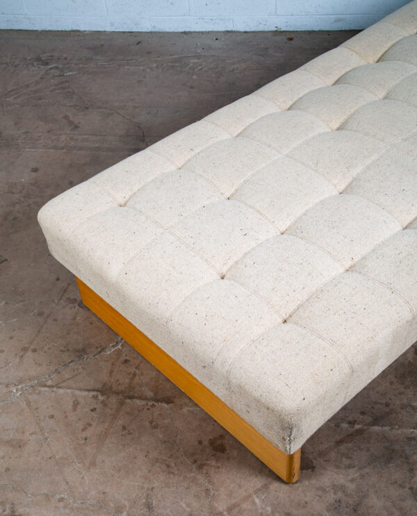 Mid Century Danish Modern Daybed Wool Tufted Dux Oak Wood White Denmark Sweden - Image 12