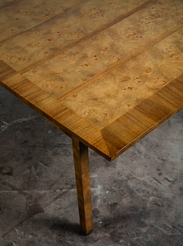 Mid Century Modern Dining Table Olive Burl Ash Martinsville Extension 2 Leaf Mcm - Image 9
