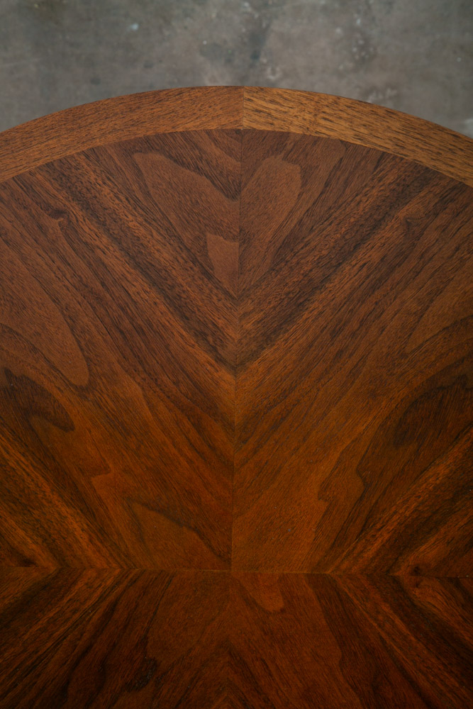 Mid Century Modern Side Table End Lane Rhythm Round Walnut Restored Circular Mcm - Image 11