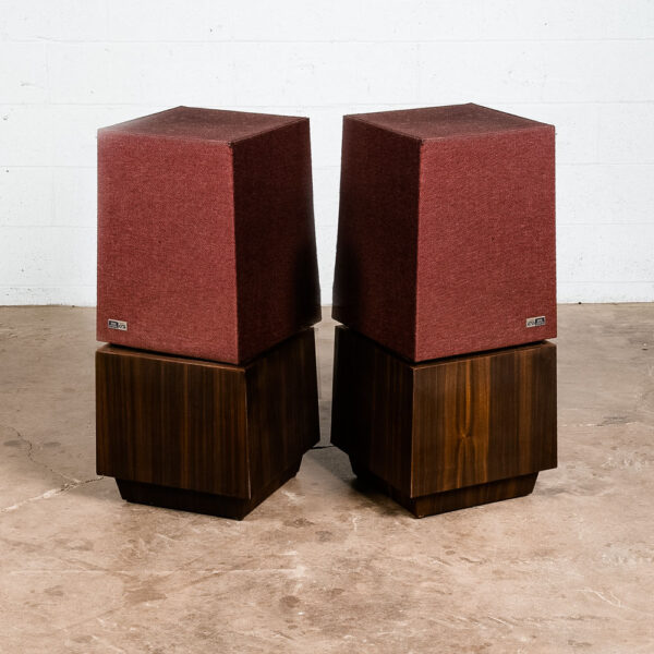 Mid Century Modern Speakers ESS AMT 1B Walnut Vintage Speaker Floor 2 Way Pair - Image 2