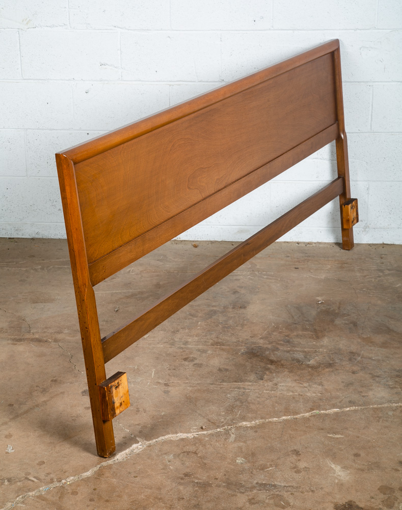 Mid Century Modern Cal King Headboard Bed Frame Furniture Guild Vintage Dark Mcm - Image 5