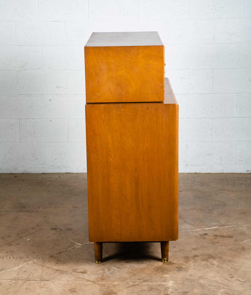 Mid Century Modern Dresser Highboy 6 Drawers Furniture Guild Tall Chest Dark Mcm - Image 6