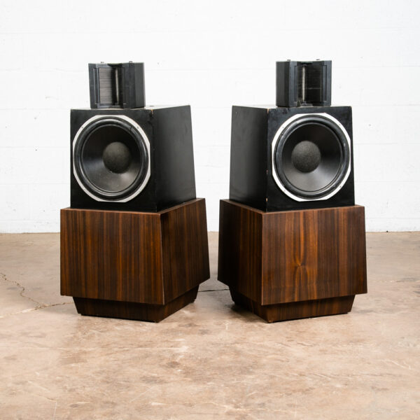 Mid Century Modern Speakers ESS AMT 1B Walnut Vintage Speaker Floor 2 Way Pair - Image 3