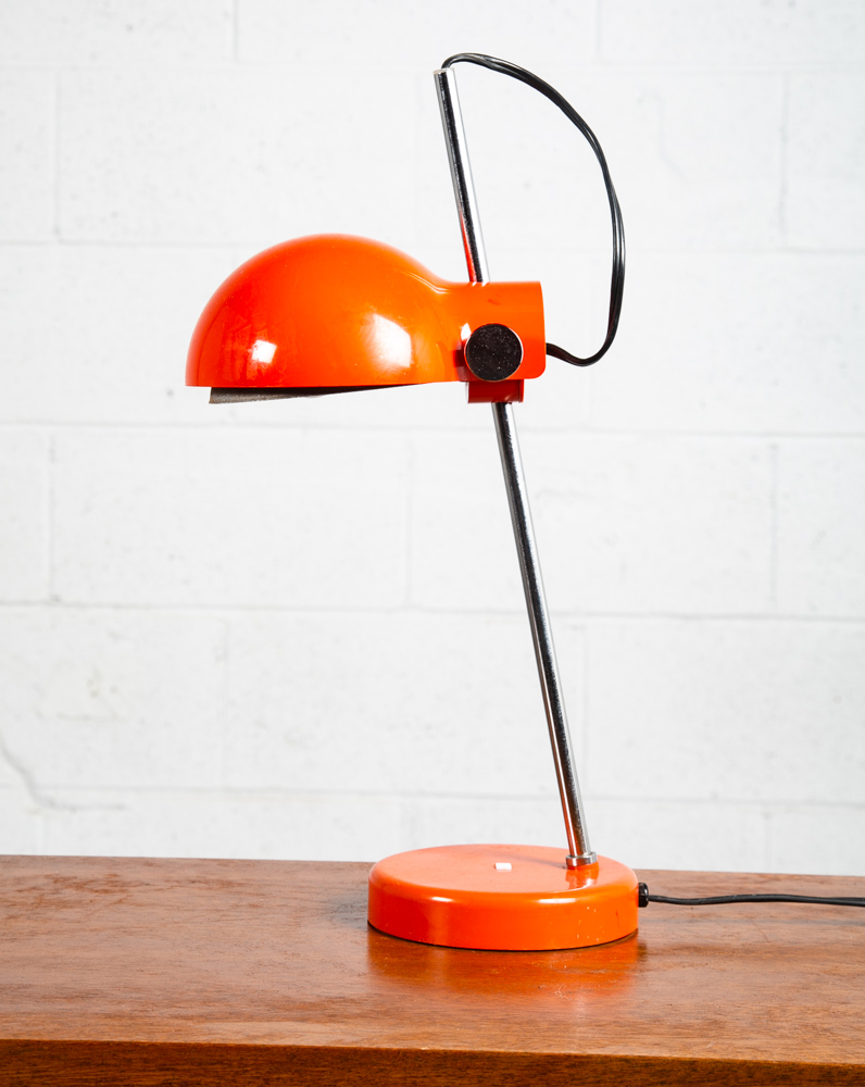 Mid Century Modern Office Lamp Orange Lightolier Adjustable 1972 Task Vintage NM - Image 6