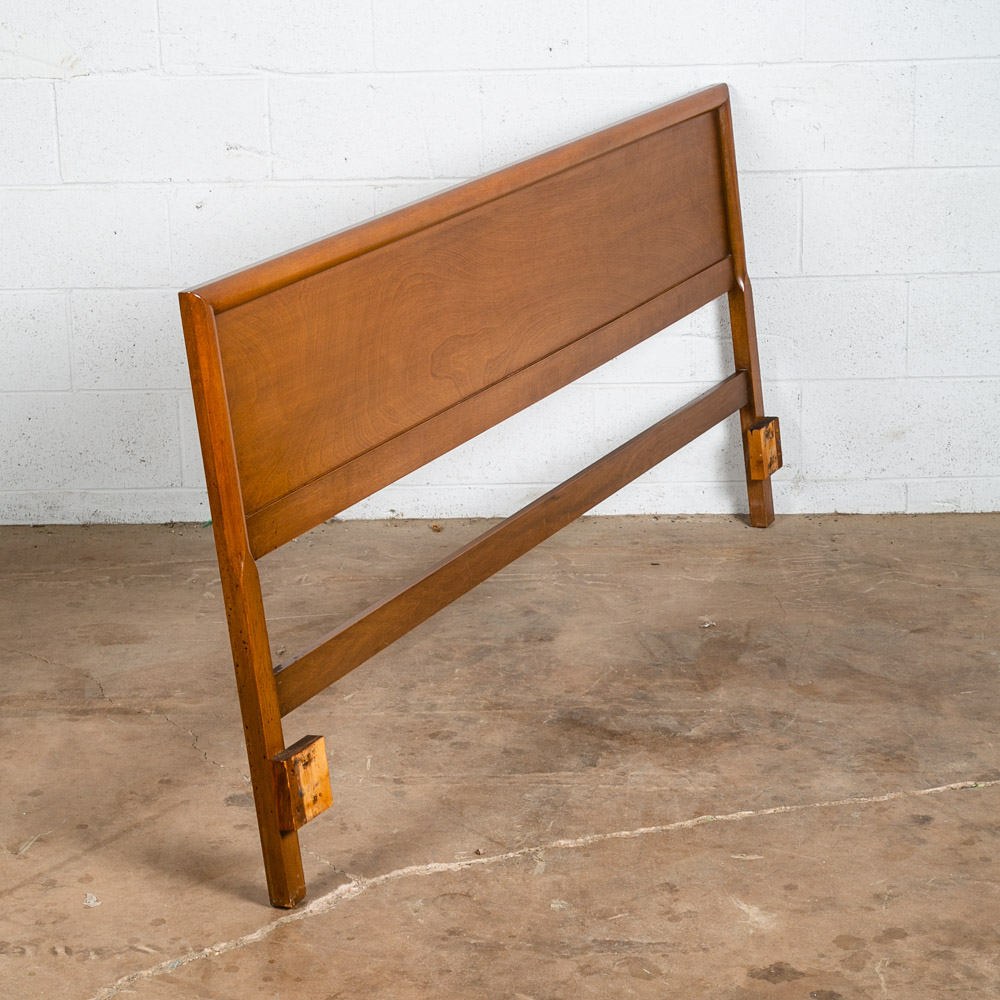 Mid Century Modern Cal King Headboard Bed Frame Furniture Guild Vintage Dark Mcm - Image 6