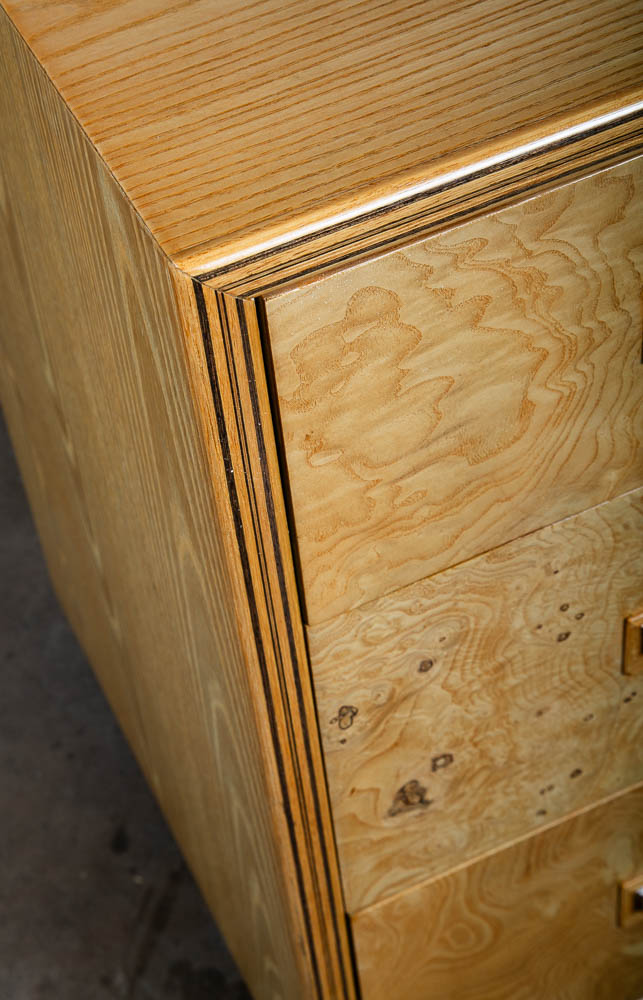 Mid Century Modern Dresser Credenza Scene Two Henredon Burl Blonde 7 Drawers Mcm - Image 10