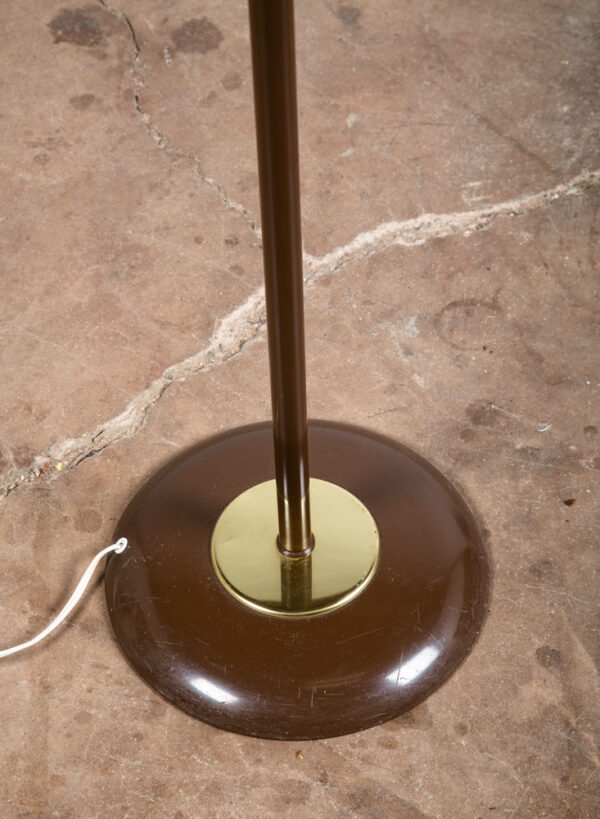 Mid Century Modern Floor Lamp Brown Bullet 3 Light Adjustable Brass Vintage Mcm - Image 12