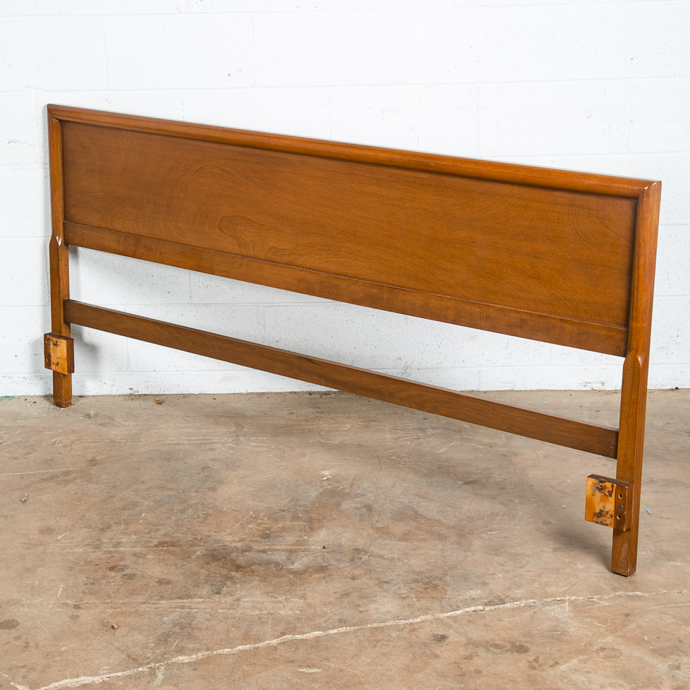 Mid Century Modern Cal King Headboard Bed Frame Furniture Guild Vintage Dark Mcm