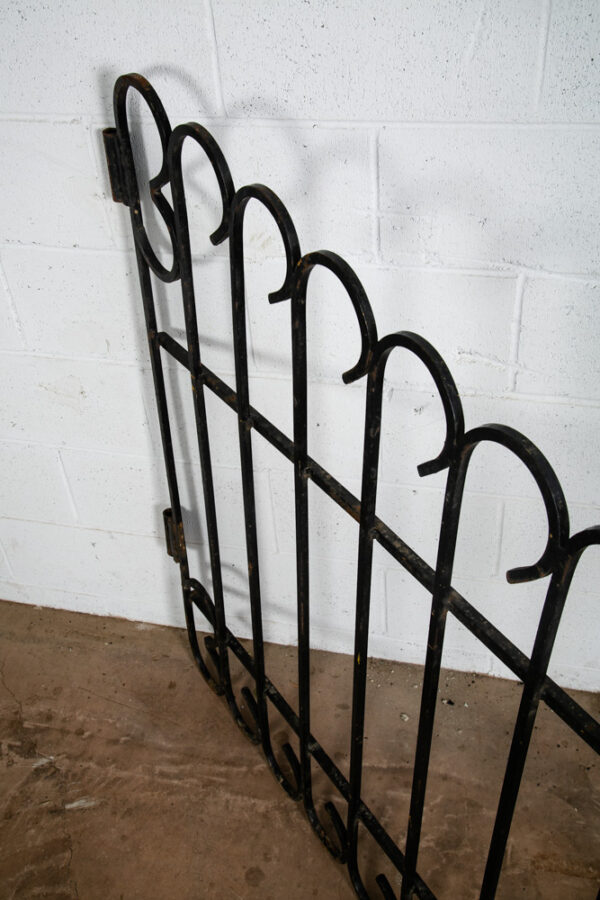 Mid Century Modern Metal Gate Wrought Iron Entrance Black 1960s Architectural - Image 6