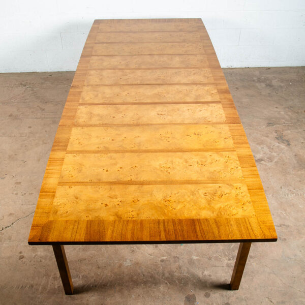 Mid Century Modern Dining Table Olive Burl Ash Martinsville Extension 2 Leaf Mcm - Image 4