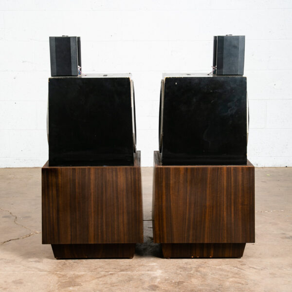 Mid Century Modern Speakers ESS AMT 1B Walnut Vintage Speaker Floor 2 Way Pair - Image 4