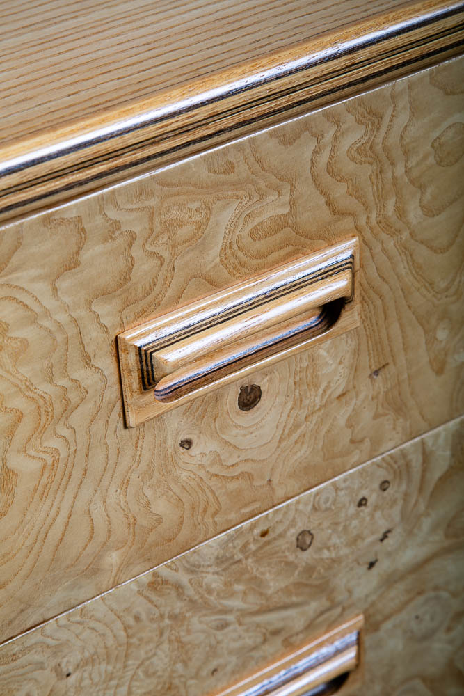 Mid Century Modern Dresser Credenza Scene Two Henredon Burl Blonde 7 Drawers Mcm - Image 11