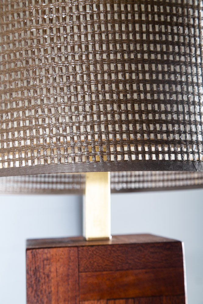 Mid Century Modern Table Lamp Solid Teak Wood Round Sculptural Tested Studio Mcm - Image 6