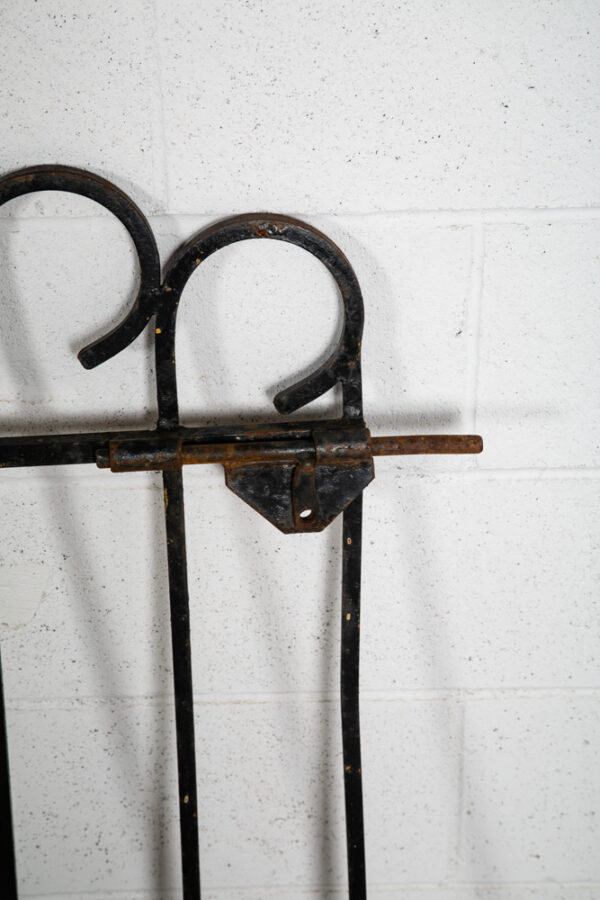 Mid Century Modern Metal Gate Wrought Iron Entrance Black 1960s Architectural - Image 12