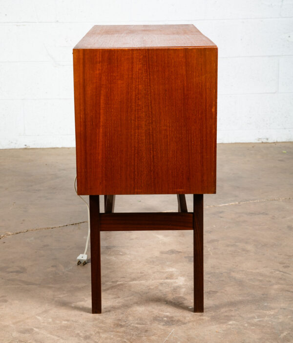 Mid Century Danish Modern Stereo Console Minerva Teak Record Player Hifi Cabinet - Image 6