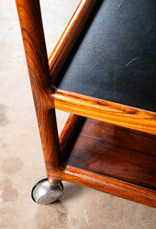 Mid Century Modern Serving Bar Cart Trolley Johannes Andersen Rosewood Silkeborg - Image 9