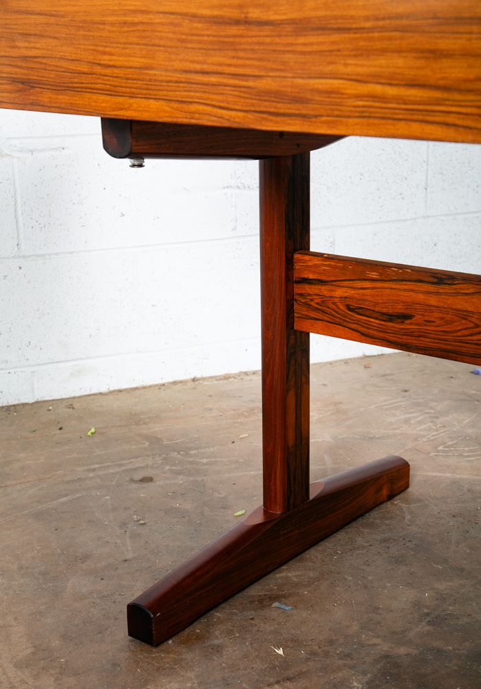 Mid Century Danish Modern Desk Brazilian Rosewood Ganddal Floating 3 Drawers Mcm - Image 12