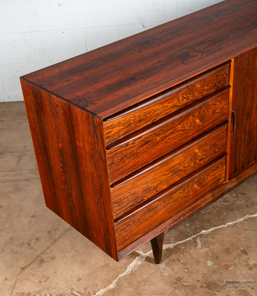 Mid Century Danish Modern Credenza Dresser 13 Drawer Rosewood Svend Aage Madsen - Image 11