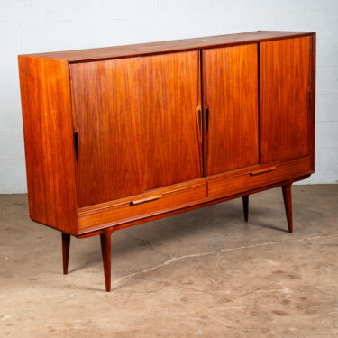 Mid Century Danish Modern Credenza Cabinet Teak Gunni Omann Jun #13 Sideboard NM