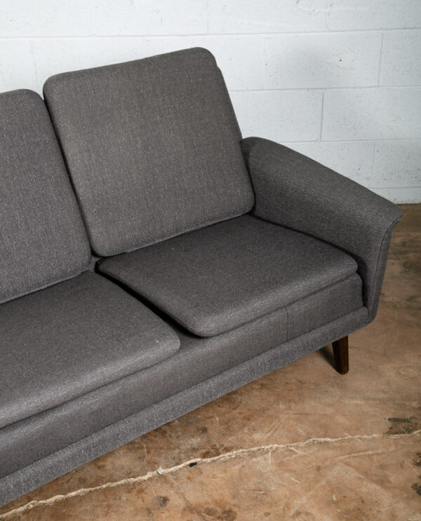 Mid Century Danish Modern Sofa Couch Fritz Hansen Soren Arm Low Dark Grey Mcm - Image 9