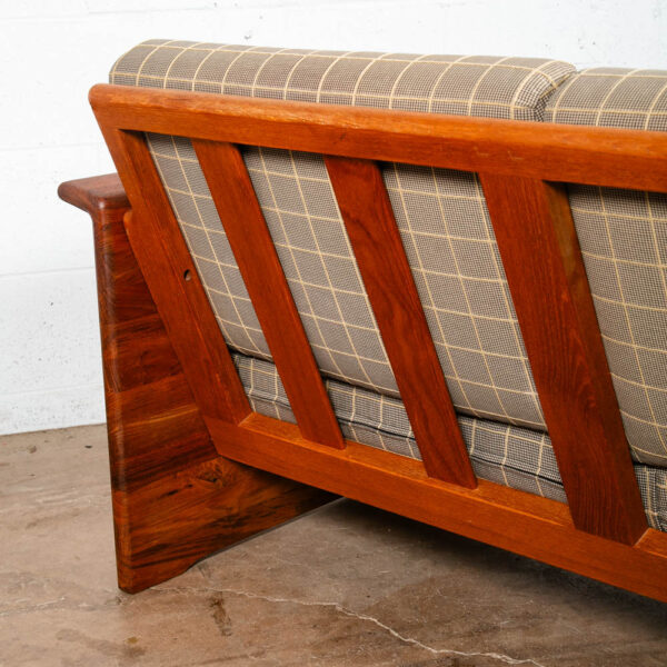 Mid Century Danish Modern Sofa Couch Tarm Stole Denmark 3 Seat Solid Teak Cased - Image 12