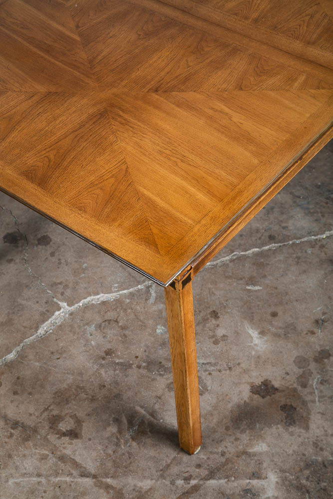 Mid Century Modern Dining Table Thomasville Drexel Walnut Extension Leaf x2 Mcm - Image 10