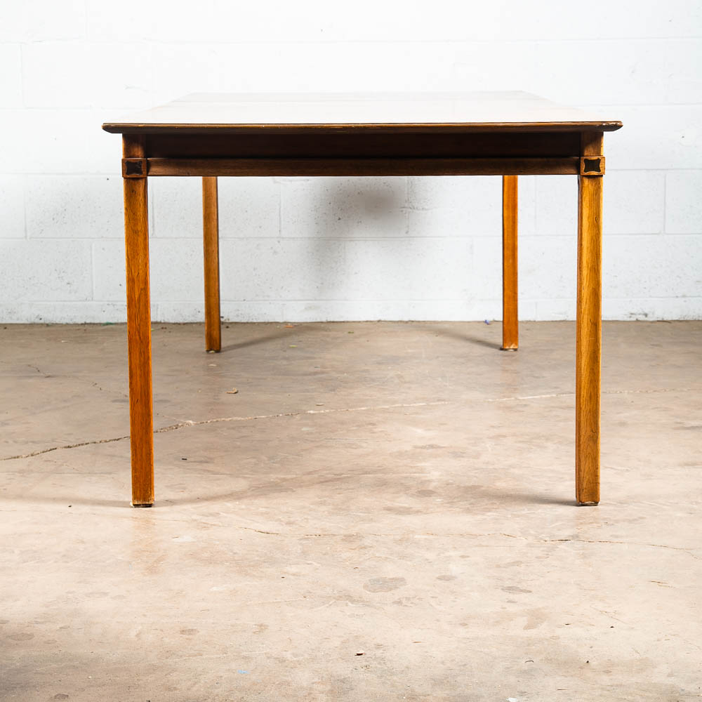 Mid Century Modern Dining Table Thomasville Drexel Walnut Extension Leaf x2 Mcm - Image 6