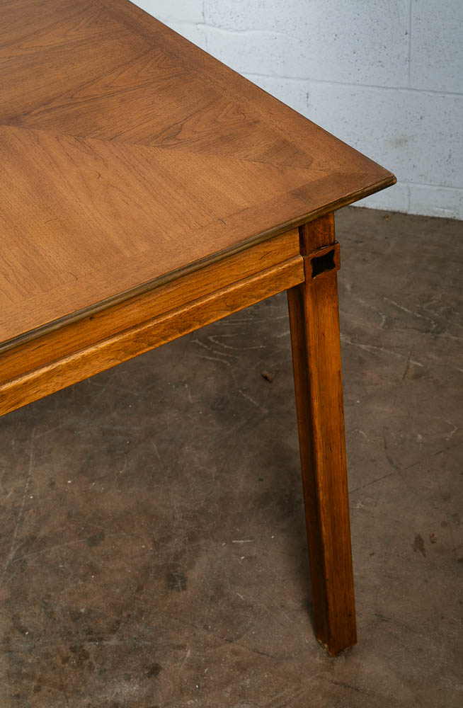 Mid Century Modern Dining Table Thomasville Drexel Walnut Extension Leaf x2 Mcm - Image 7