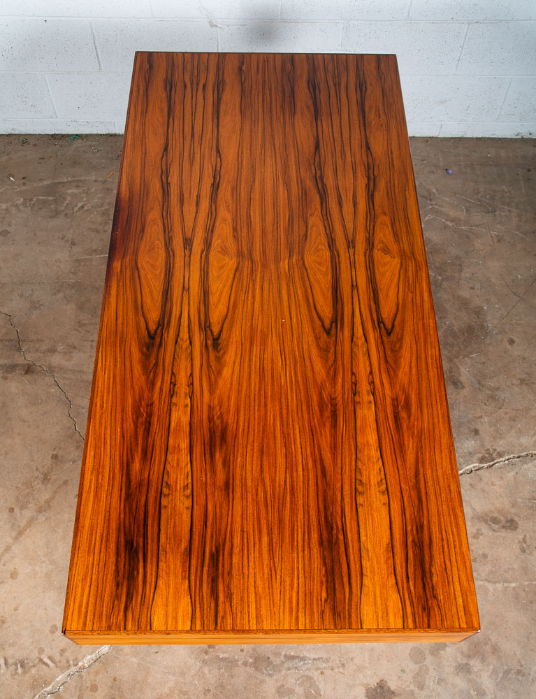Mid Century Danish Modern Desk Brazilian Rosewood Ganddal Floating 3 Drawers Mcm - Image 3