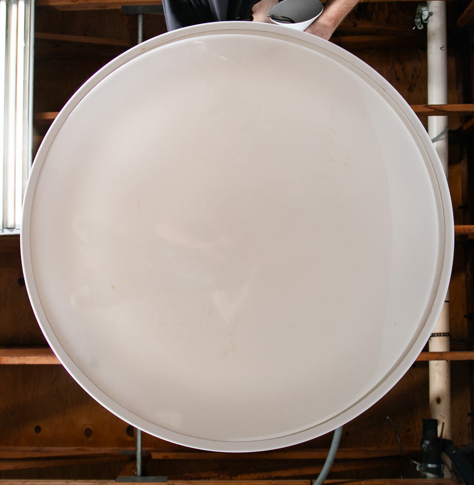 Mid Century Modern Pendant Lamp Light round Orb Chrome White Hanging Design NM - Image 6