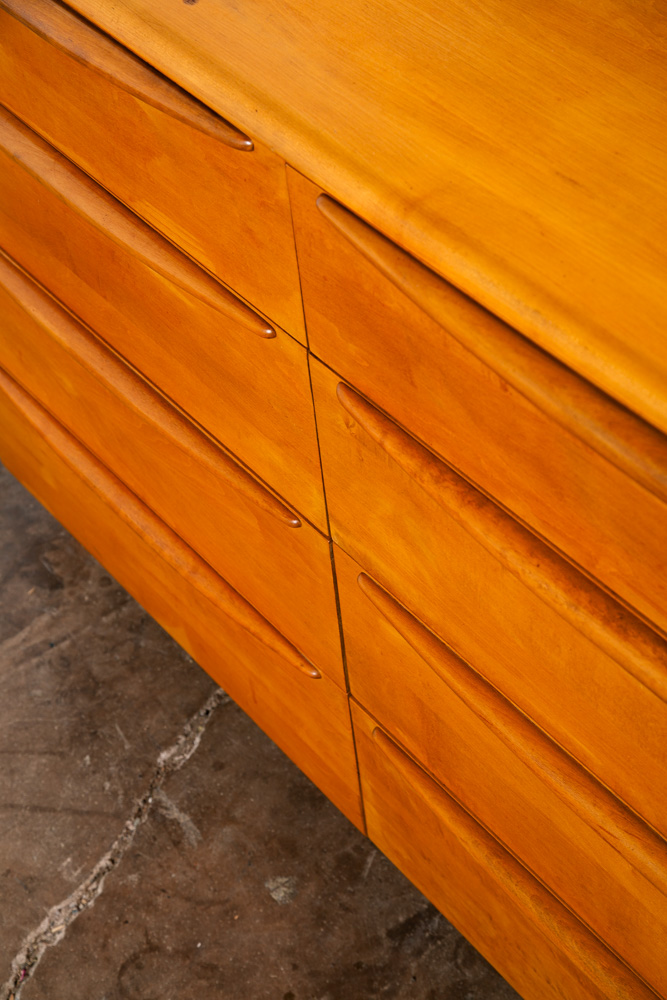 Mid Century Modern Dresser 8 Drawer Heywood Wakefield Solid Maple Blonde Mcm NM - Image 10