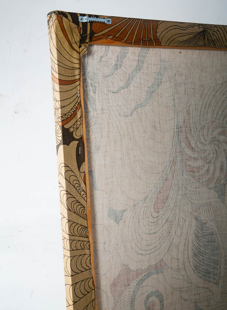 Mid Century Modern Tapestry Wall Hanging Abstract Brown Tan Orange 36 W x 72 H - Image 9