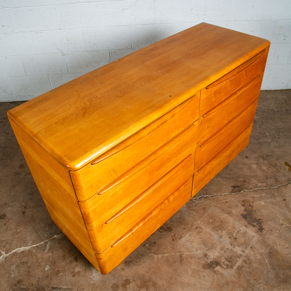 Mid Century Modern Dresser 8 Drawer Heywood Wakefield Solid Maple Blonde Mcm NM - Image 8