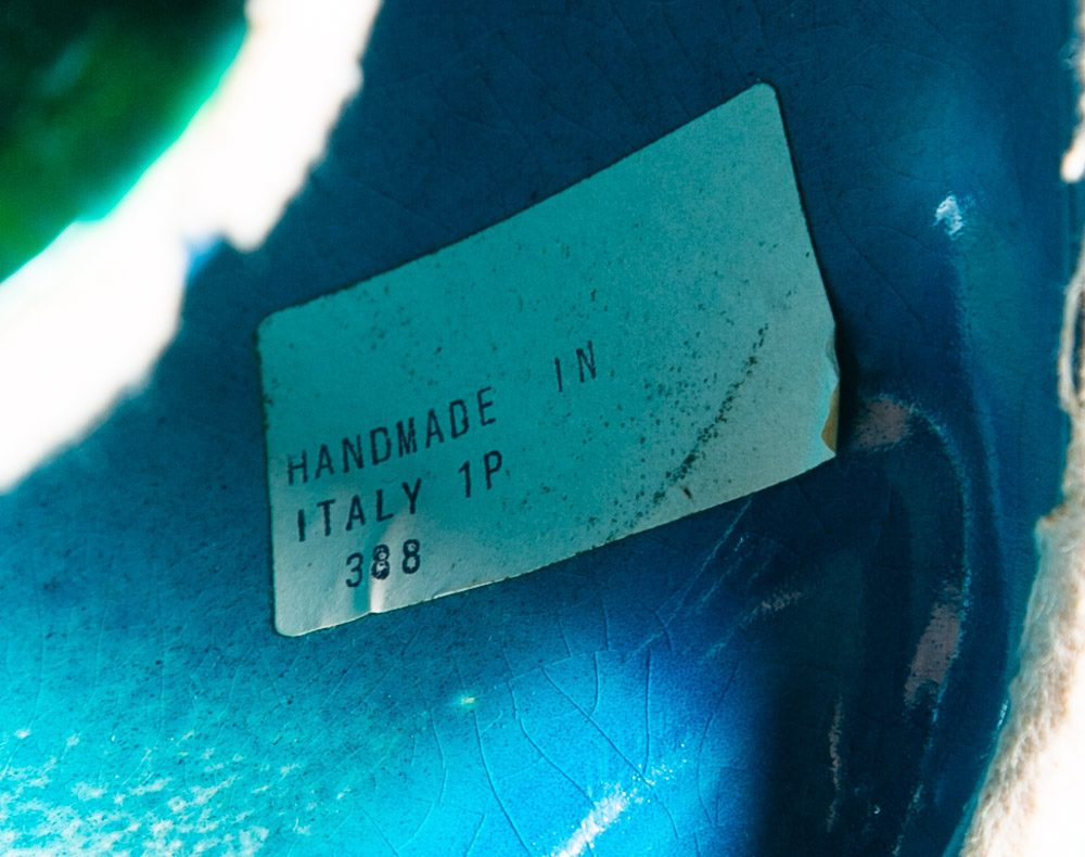 Mid century Modern Ceramic Cat Mario Bellini Italy Italian Blue Green Vintage NM - Image 5