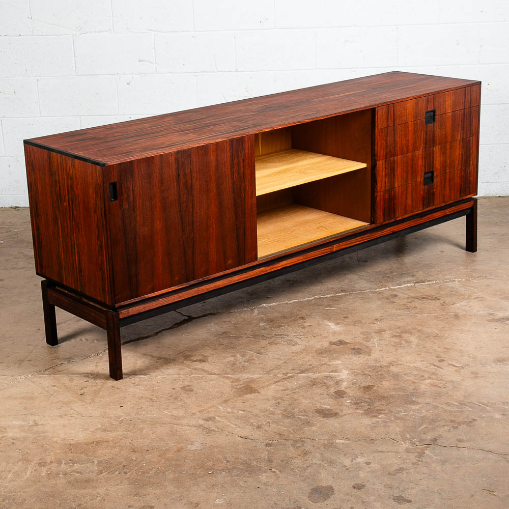 Mid Century Danish Modern Credenza Sideboard Rosewood Chr. Linneberg Drawers 77" - Image 6