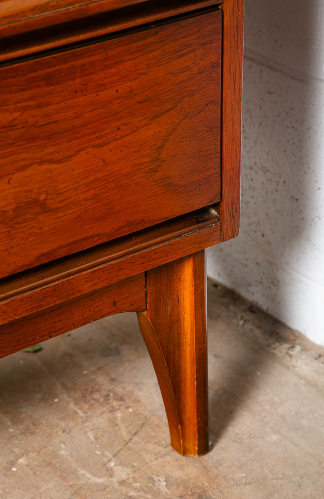 Mid Century Modern Dresser Credenza Dixie 9 Drawer Vintage Walnut Danish Drexel - Image 10