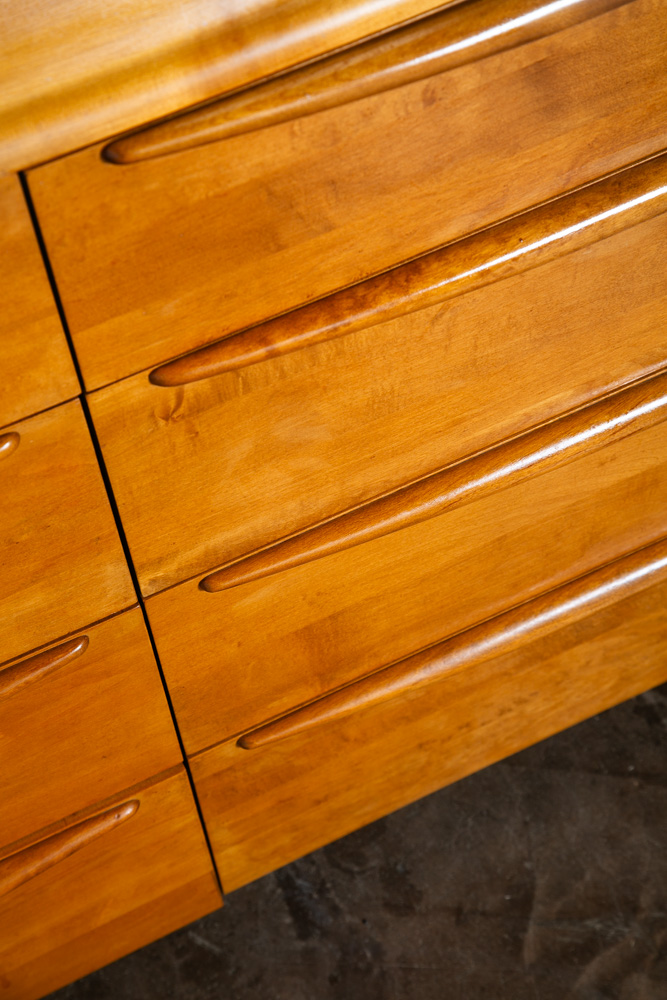 Mid Century Modern Dresser 8 Drawer Heywood Wakefield Solid Maple Blonde Mcm NM - Image 12