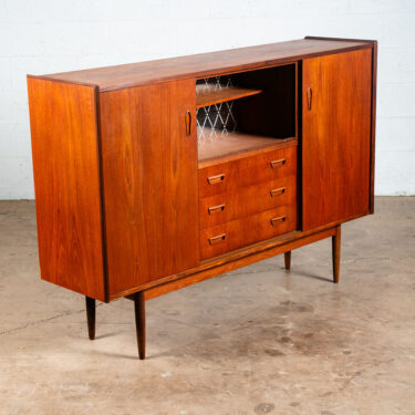 Mid Century Danish Modern Credenza Bar Sideboard Denmark Drawers Westergaard VG